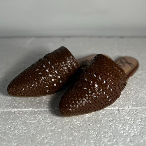 Sam Edelman Brown Woven Mules - Picture 7 of 11